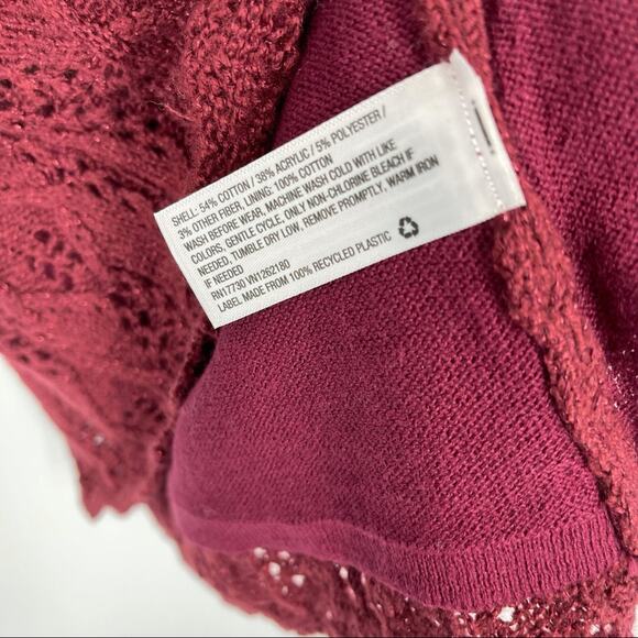 Cat & Jack Burgandy Knit Dress Girls Large 10/12 - Picture 2 of 5